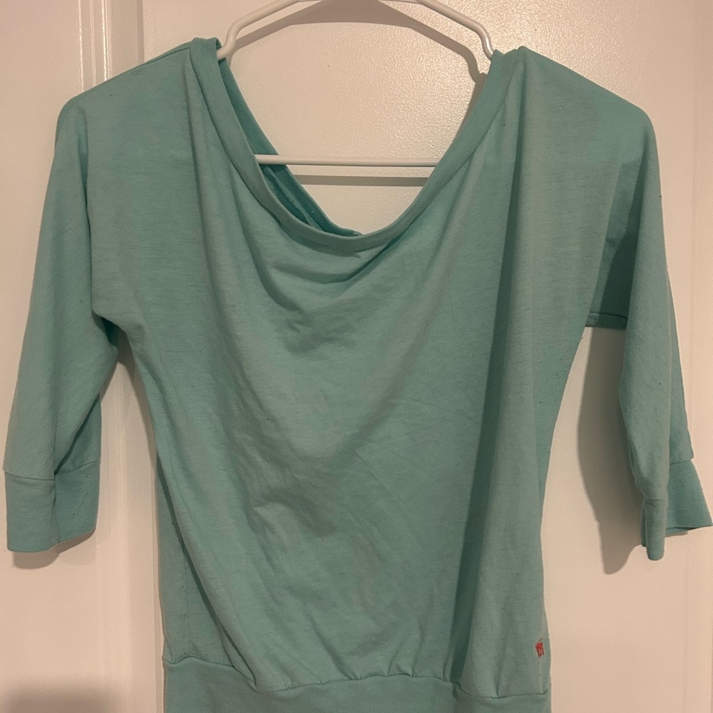 Abercrombie & Fitch Light Blue 3/4 Sleeve Sweatshirt